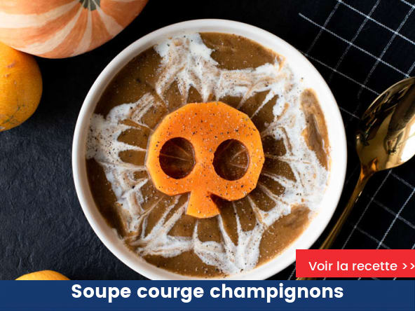 Soupe courge champignons